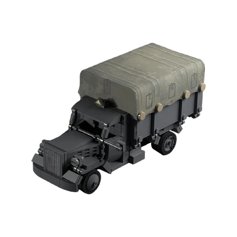 Military Lightweight Truck Model MOC Building Bricks War Equipment Modular Technology Gifts Holiday Assemble Children Toys Suit