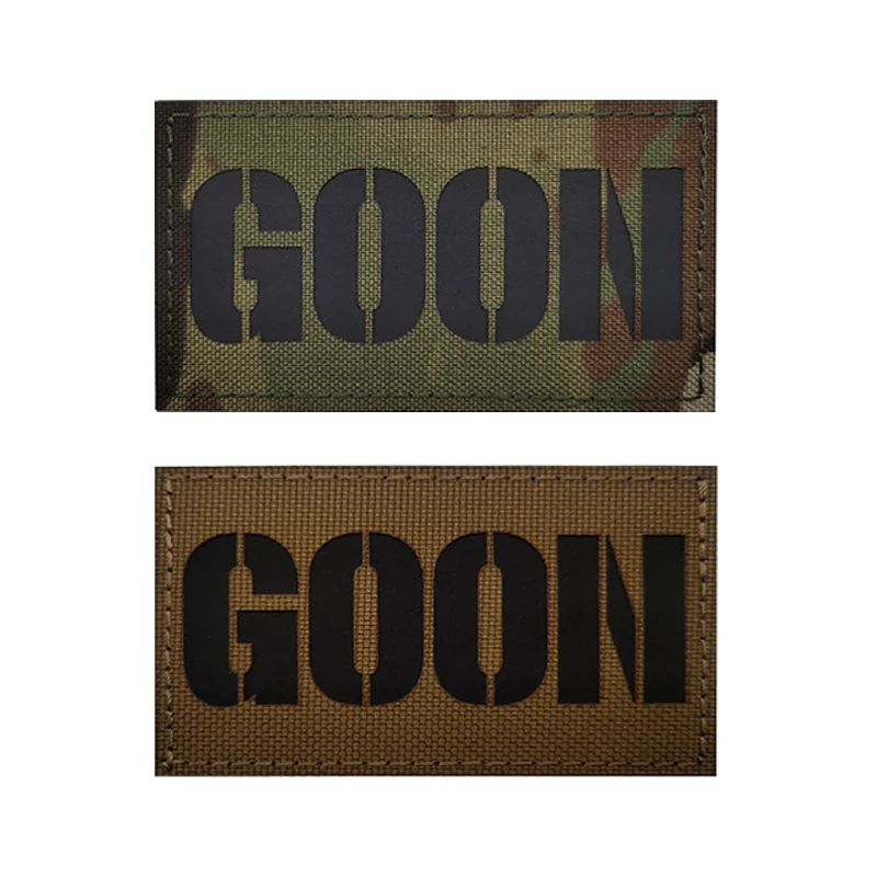 Creative morale cartoon GOON Reflective Luminous Patch Hook and Loop morale chapter military outdoor Badge armband DIY backpack