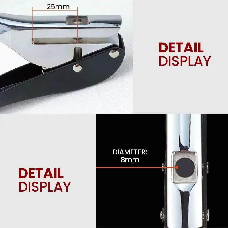 Pince à poinçonner ronde à ouverture de 8mm, couvercles de vis, perforatrice d\'angle pour carte photo de crédit, coupe-papier