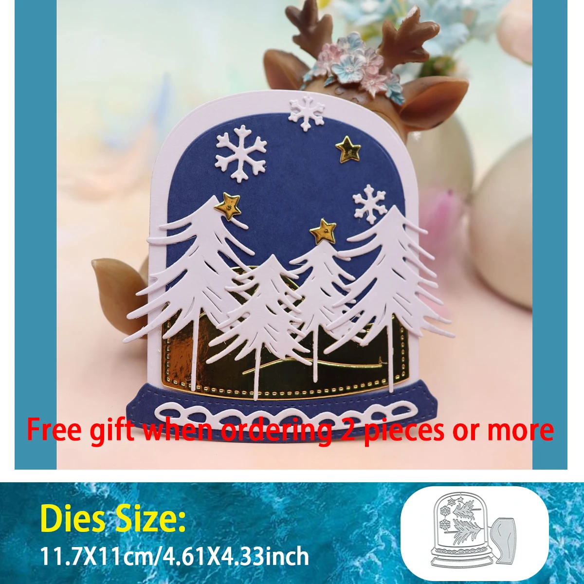 

Snowflake Christmas Tree Greeting Card Metal Cutting Die Mold Scrapbook Decoration Embossed Photo Album Decoration Card Making