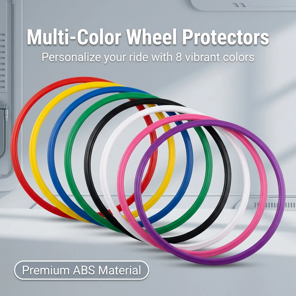 4Pcs ABS Car Hub Rim Protector Anti-Collision Scratch Resistant Decor Sticke R15 16 17 18 19 20 21 22 Full Rim Cover Accessories