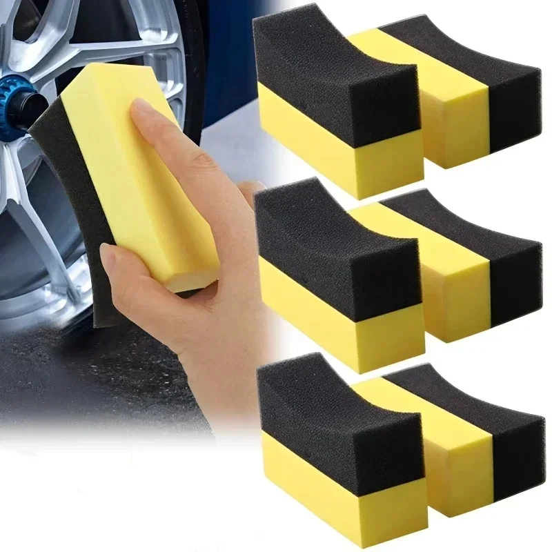 5/10pcs Auto Cleaning Sponge Brush Set for Car Wheel Tire Wash Wipe Water Suction Sponge Pad Wax Polishing Tyre Brushes Tools