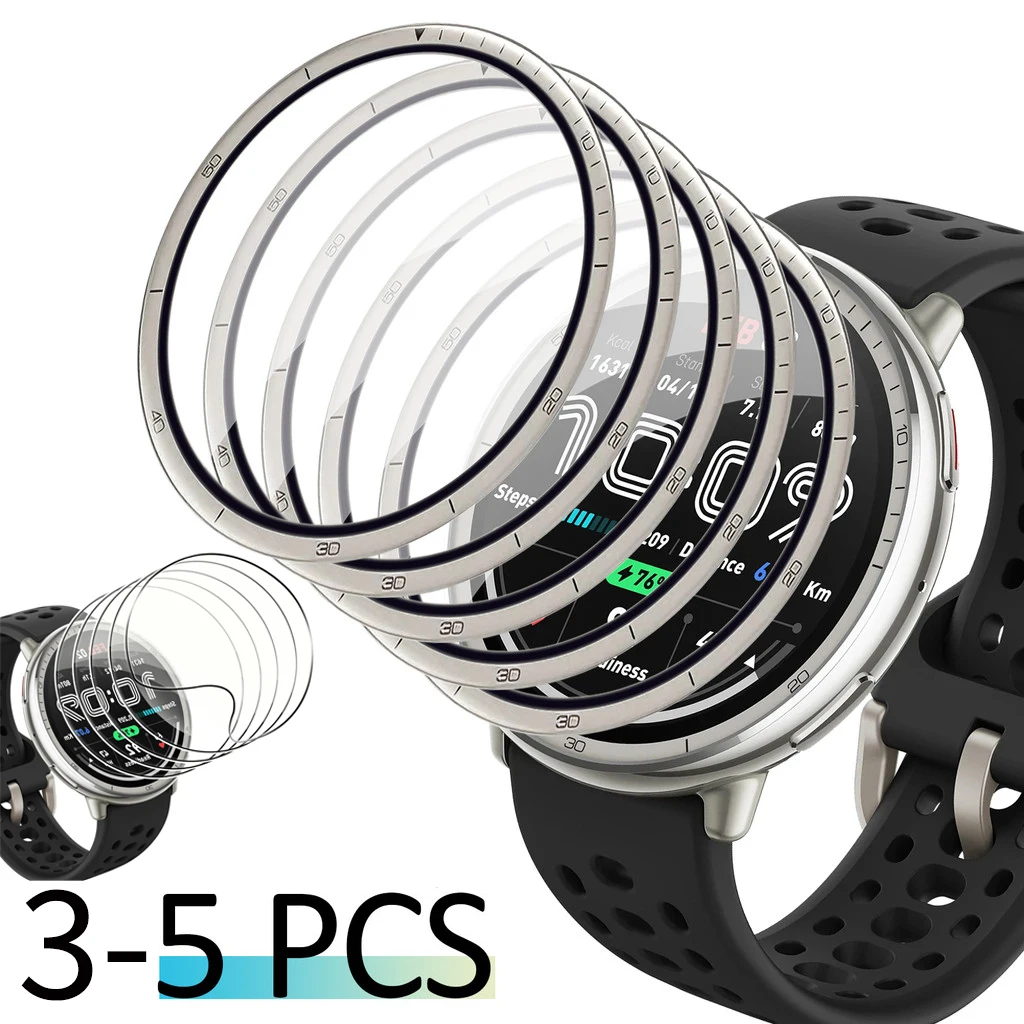 Image of 3-5PCS gebogener Displayschutz für Amazfit Active 2 Active2 TPU Hydrogel Soft Film Ultra HD Full Coverage Schutzfolie