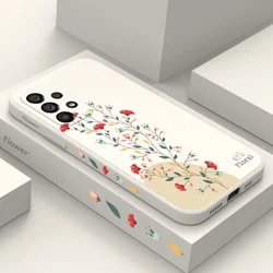 Twigs Flower Willow Phone Case For Samsung A54 A34 A24 A14 A73 A53 A23 A13  A04 A72 A52 A52S A32 A22 A15 A25 A35 A55 4G 5G