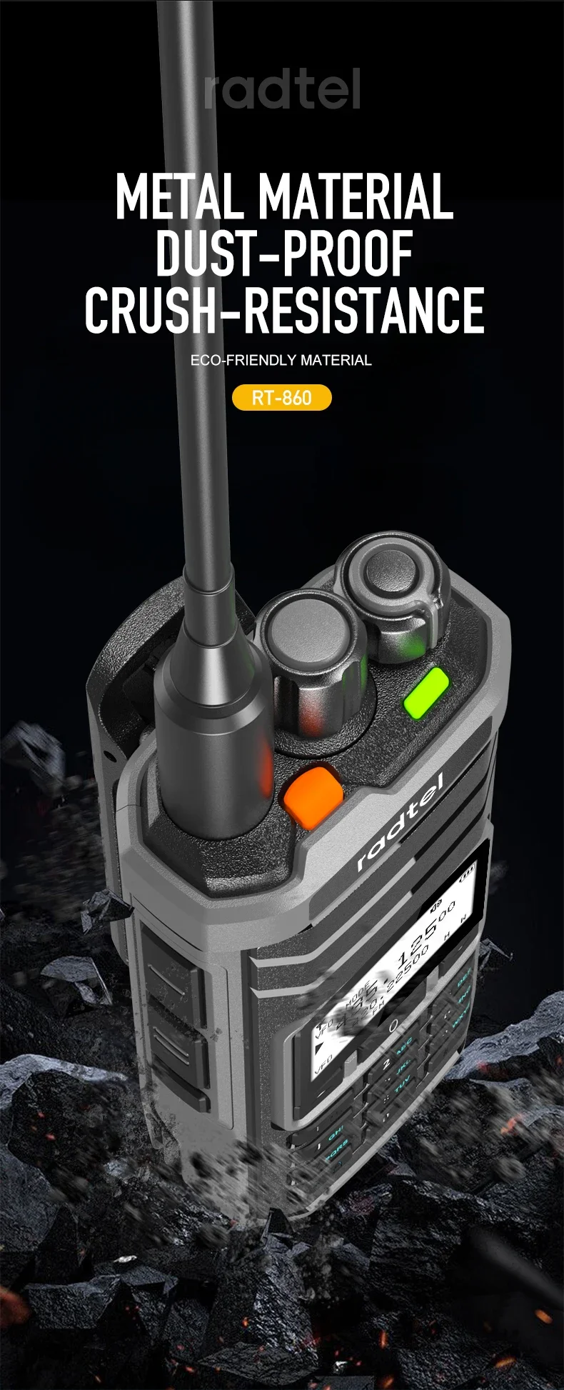 Radtel RT-860 マルチバンドアマチュア無線 HF UHF VHF デュアルバンド