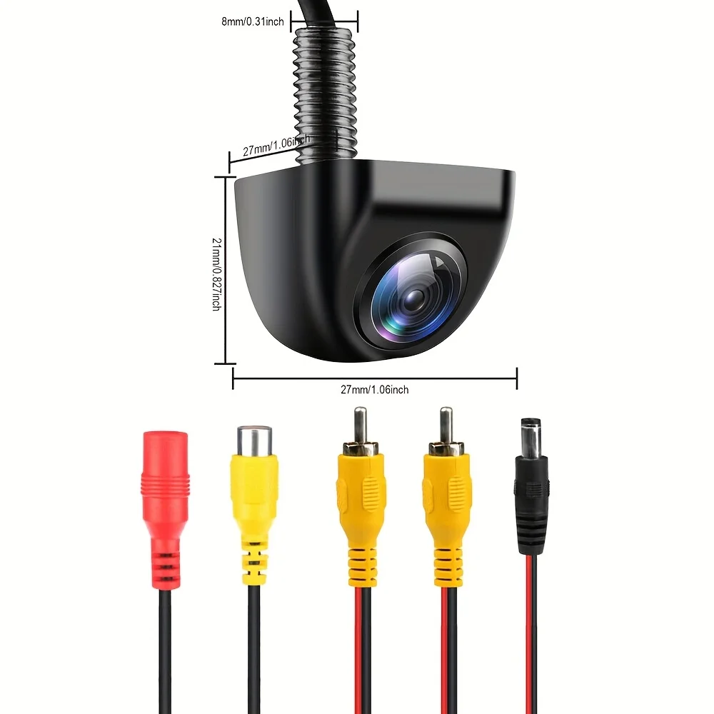 High-Definition CCD Rearview Camera with Metal Casing, Night Vision, And Wide-Angle Lens for Reversing And Parking Assistance