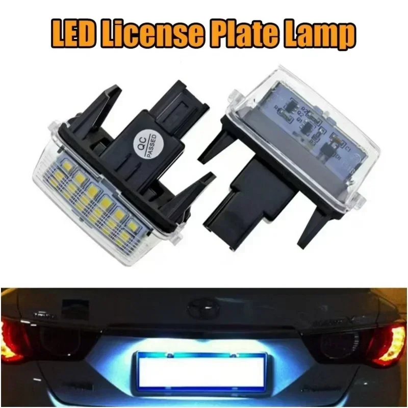 

ANGRONG 2 White LED License Number Plate Light For Toyota VIOS COROLLA 2016 LEVIN 2014-2016 Camry 2012-2016 YARIS EZ 2014 2016