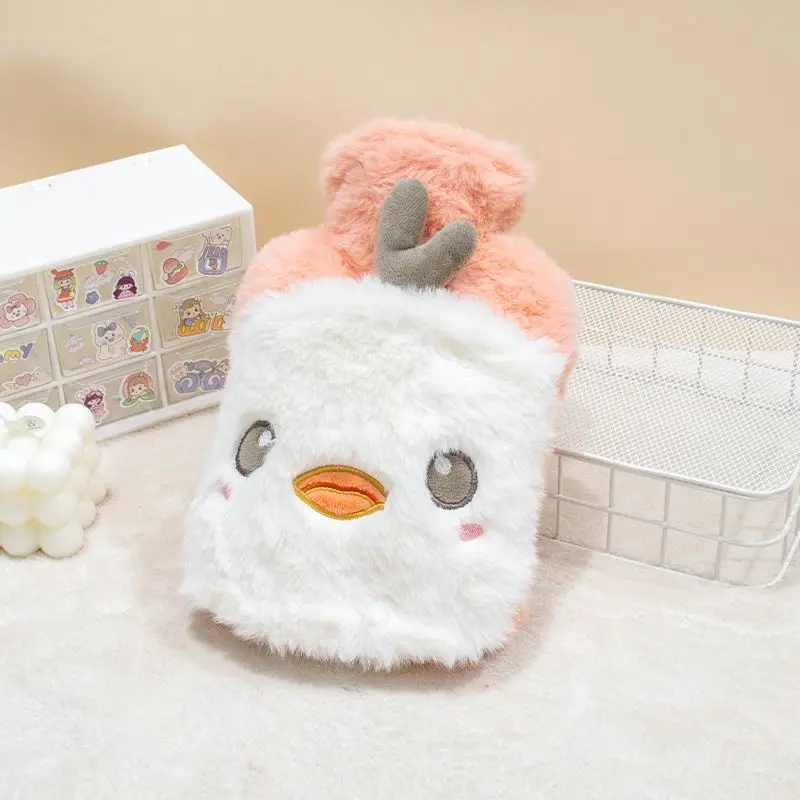 กระเป๋าน้ำร้อนตุ๊กตาการ์ตูนอุ่นท้อง พร้อมเติมน้ำได้ ความจุขนาดใหญ่ อุ่นสำหรับเด็ก นักเรียน ใช้ได้กับเท้าและมือ