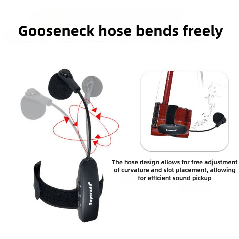 ميكروفون ERhu اللاسلكي المحمول القابل لإعادة الشحن ERhu لاقط الصوت مرحلة الأداء ميكروفون لاسلكي أجزاء الآلات الموسيقية