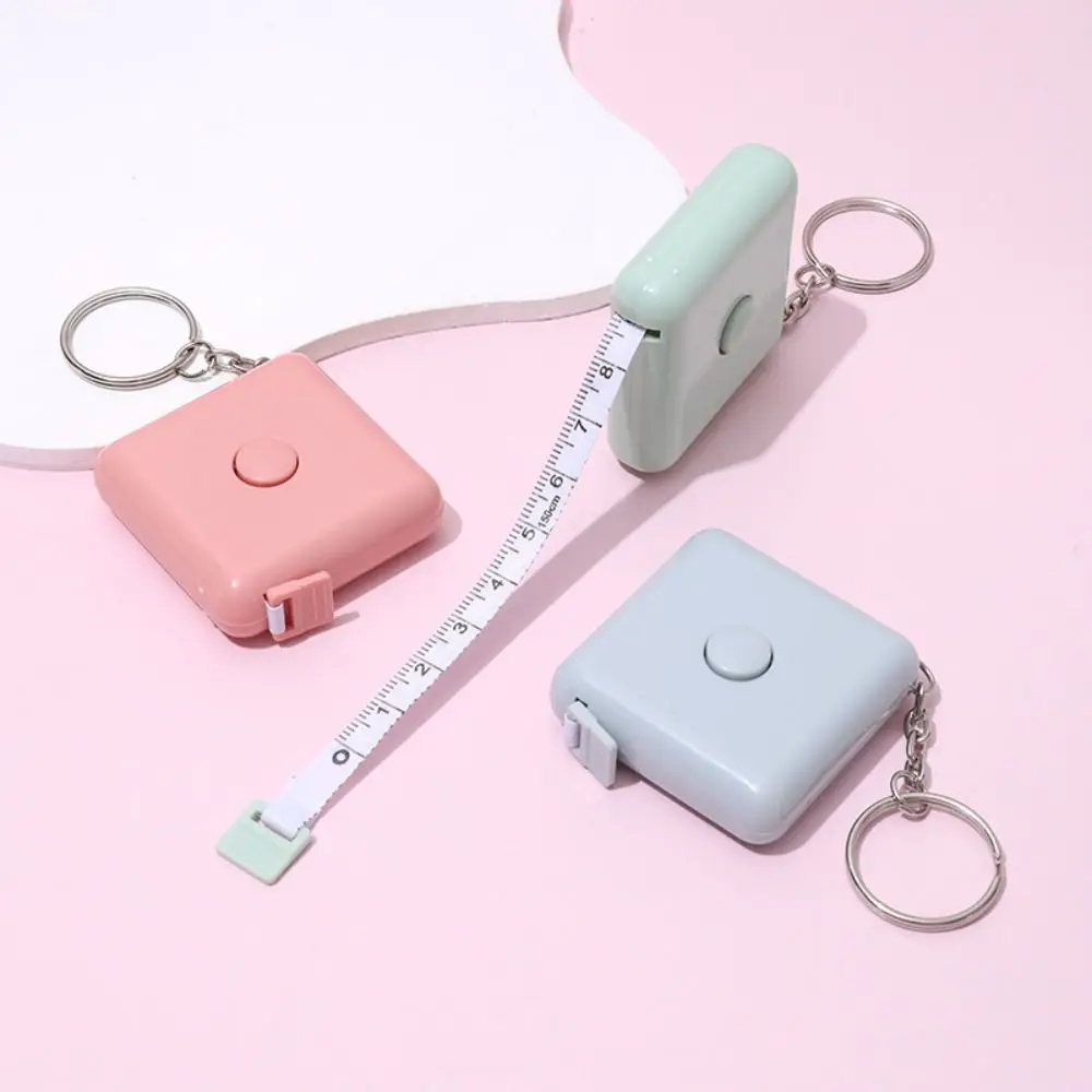 Mini Tape Measure Retractable Measure Clothes Measuring Tape Plastic Square Measurements Tool Portable Sewing Accessories