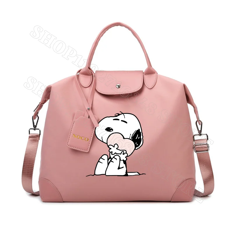 Snoopy Travel Bags Women Men Tote Bag Carry on Luggage Large Capacity Portable Cute Cartoon Character Print Handbags Party Gifts