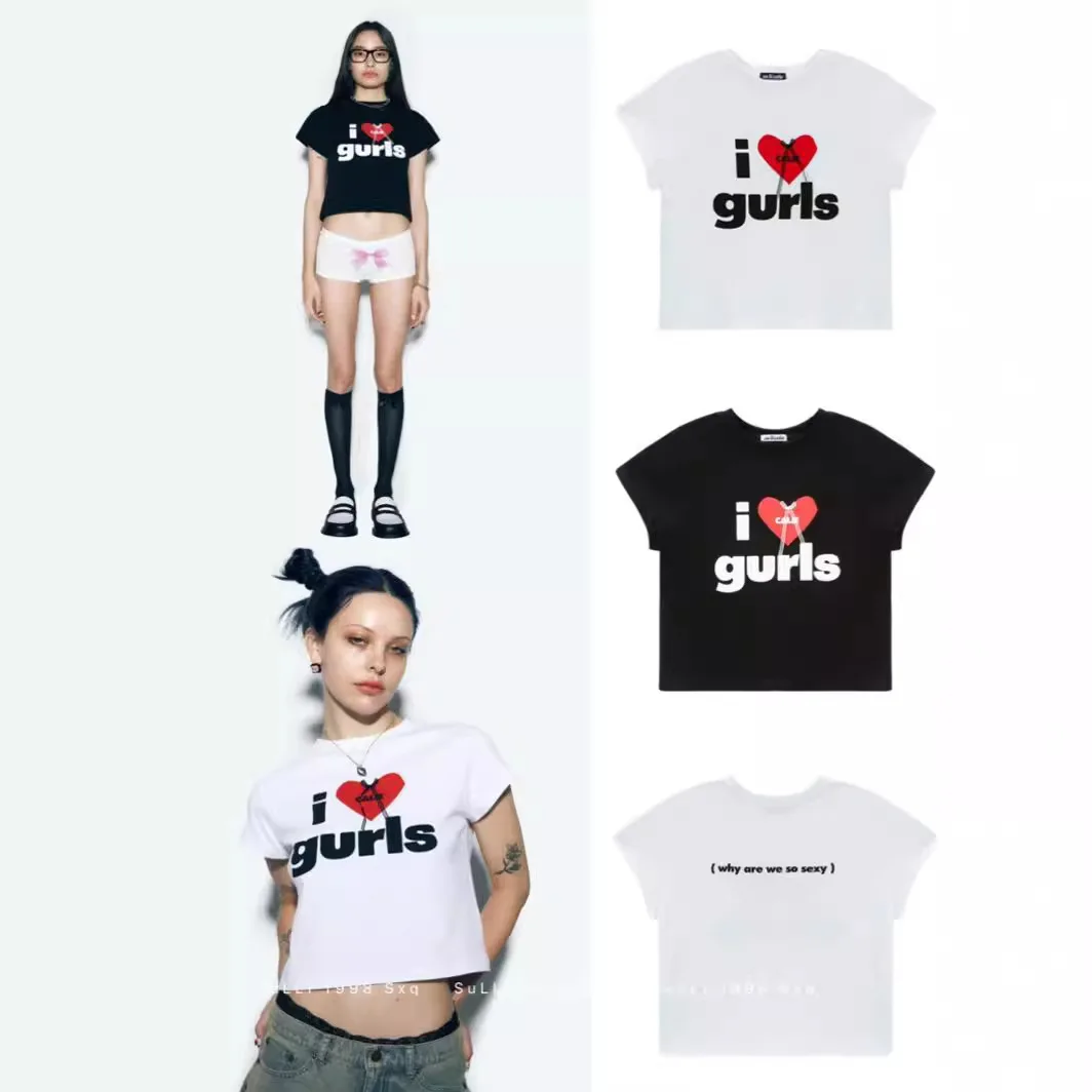 

Asif Calie Korea Heart Short-Sleeve T-Shirt Women's Fashion Top