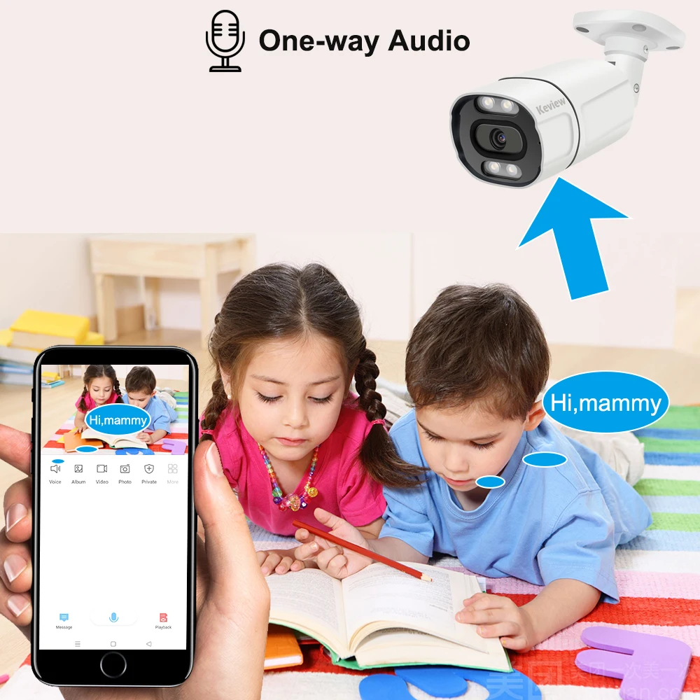 4K POE Camera IP Audio Outdoor 48V POE/DC 12V 8MP 4MP H.265 Onvif Metal Bullet CCTV Home Color Night Vision Security Camera