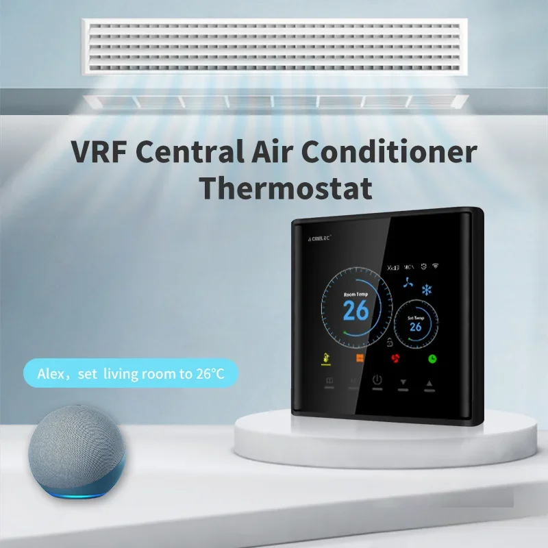 Smart Life Programmable Wireless VRF Remote Controller Central air Conditioning Thermostat for Voice Assistant