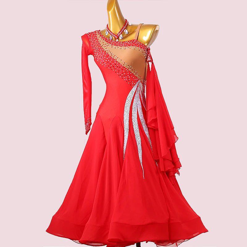 New Ballroom Dance Dress High-End Skirt National Standard Waltz Dancing Costumes Female Adult Profession Performance Clothing