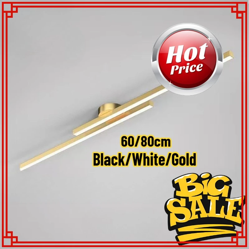 

2025 Nordic Strip Ceiling Light Remote Control Lights Hallway Kitchen Balcony Home Lamp Led Lighting Lustre