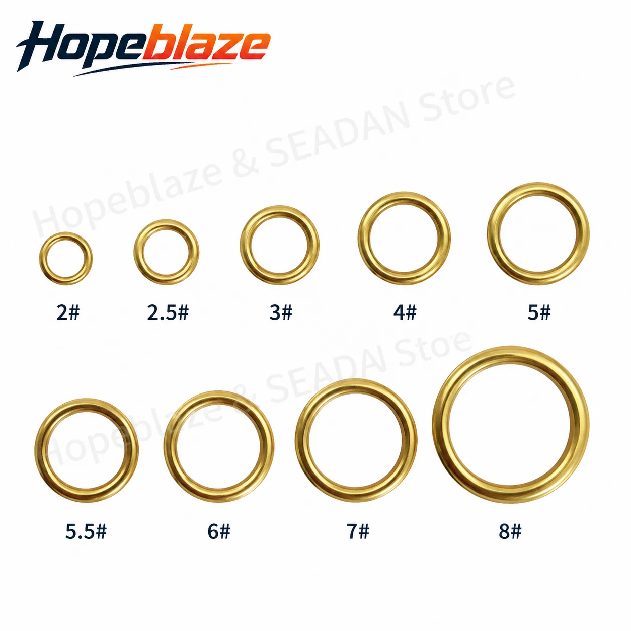Hopeblaze 2/2.5/3/4/5/5.5/6/7/8# Gold Titanium Oxide Ceramic Guide Ring 10PCS for FUJI TZ Small Micro Lure Rod Ceramic Insert