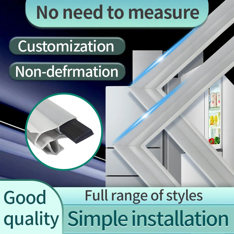 

5 м прочное уплотнение двери холодильника и морозильной камеры на заказ, универсальная магнитная прокладка из ПВХ, долговечная, морозостойкая и защита от протечек