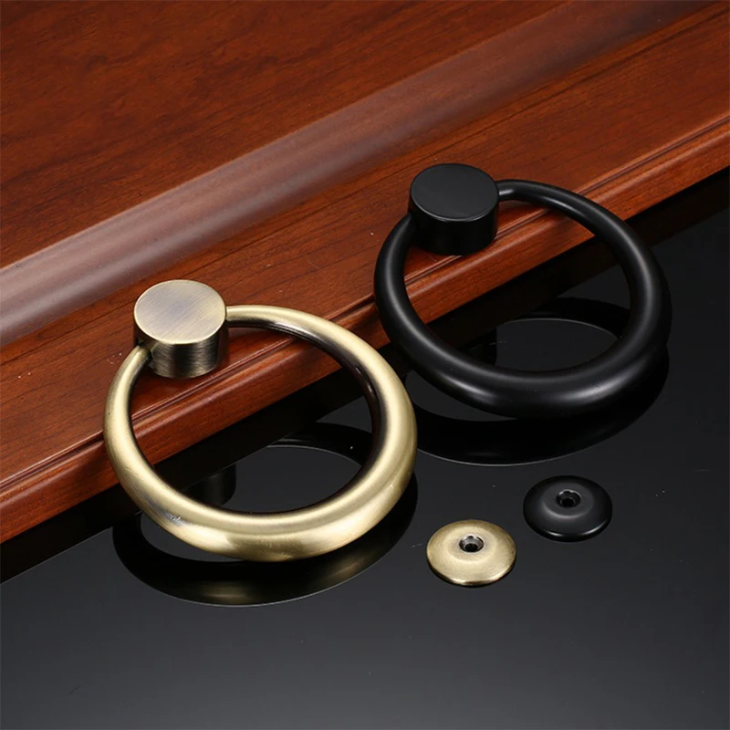 

Simple Round Zinc Alloy Knocker Modern Style Home Door Handle for Furniture Decoration Hardware Accessories Supplies