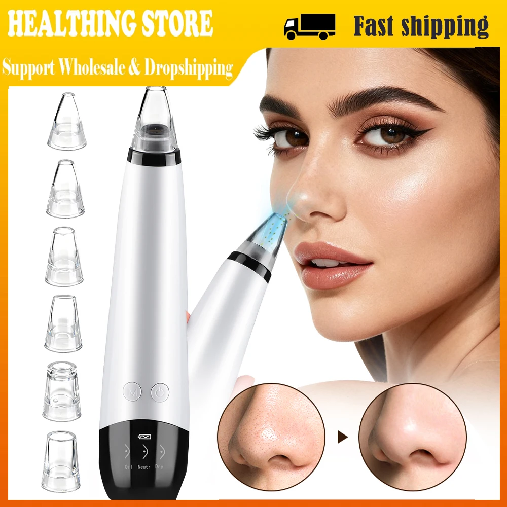 3 Tryby Pracy Odkurzacz do Pór z Funkcją Usuwania Wągrów, Akumulatorowy Czyścik do Porów Nosa, Urządzenie do Pielęgnacji Skóry do Głębokiego Oczyszczania