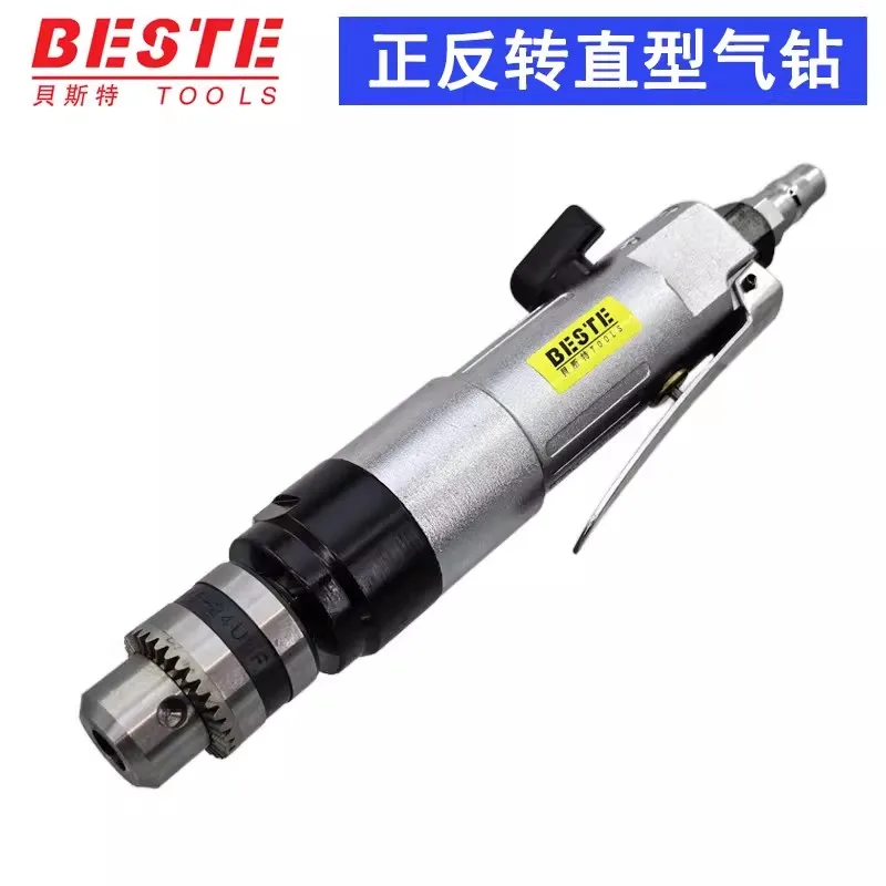 At-102 Pneumatic Straight Air Drill with Forward and Reverse Speed Adjustment, Straight Handle Electric Drill, Handheld Air Drilling Machine