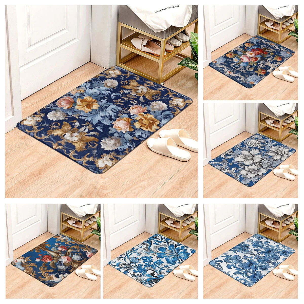 House entrance carpet Home door mat Modern Nordic style Room Bath Foot bathroom non-slip Kitchen water absorption rugs Abstract