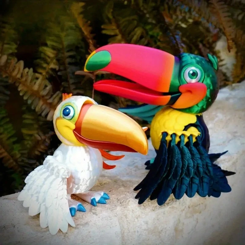 1pc Adorable Whimsical Cockatiel Figurine - Colorful PlasticHome Decor Accent -Unique Conversation Piece for LivingRoom, Office,