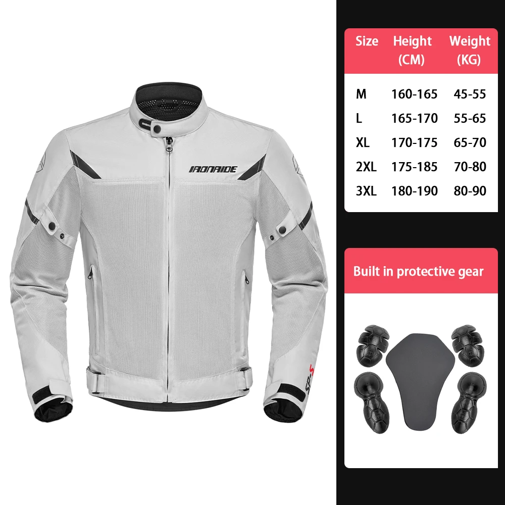 HEROBIKER Sommer Motorrad Jacke Mann Mesh Atmungsaktive Motorrad Reiten Moto Jacke Wasserdichte Outdoor Motocross Reiten Schutz Gears 4