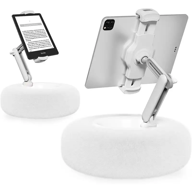 Top Plush Pillow Phone Tablet Bracket Desktop Stand Adjustable Length Angle For Live Straming Video Chat Lazy Tablet Holder