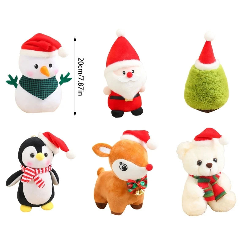 Regalos navideños para festivales, oso peluche, juguete peluche bordado para todas edades, suministros para y