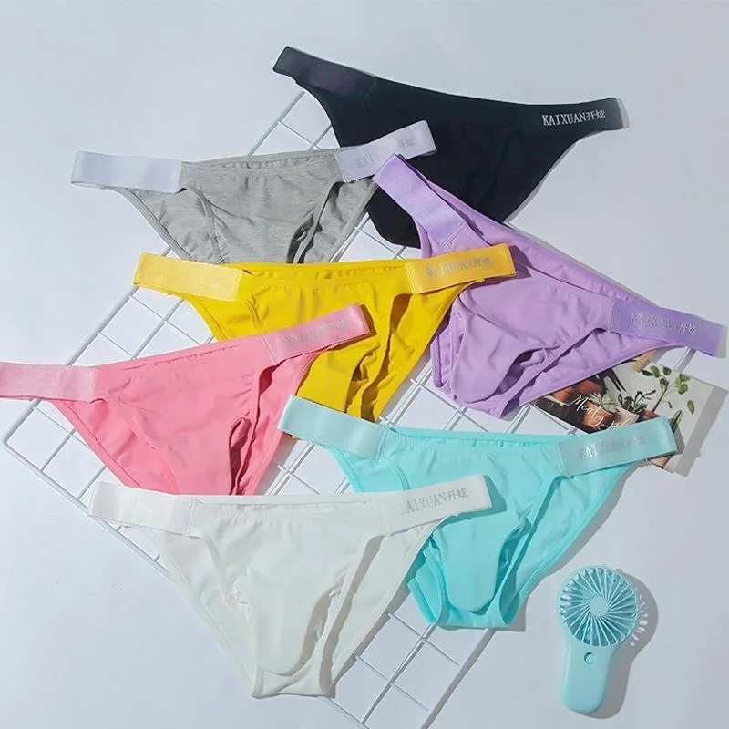 Gorące męskie seksowne bikini Hombre bielizna separacja kul miękki mężczyzna Slip kostiumy kąpielowe figi majtki niski wzrost bielizna męska hurtownia