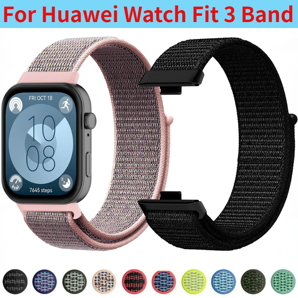 

Nylon Loop Band for Huawei Watch Fit 3 Braided Breathable Bracelet Wristband Correa for Huawei Watch Fit 3 Strap Accessories