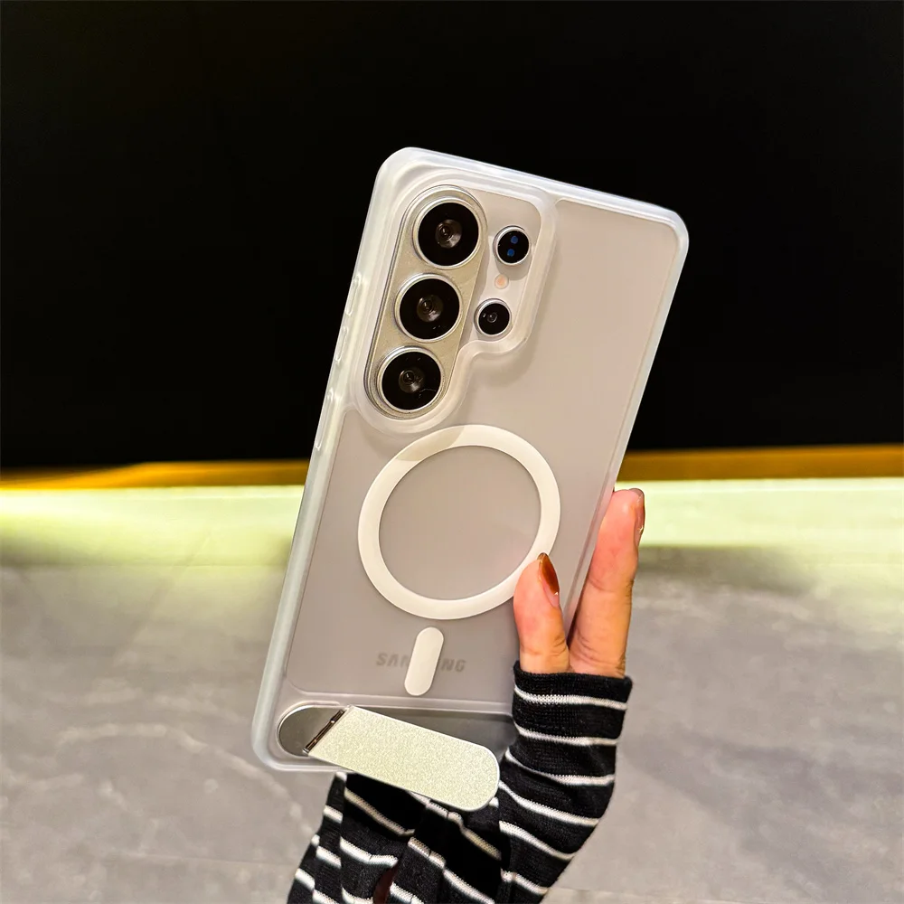 Folding Stand Hoder Translucent For Magsafe Phone Case For S