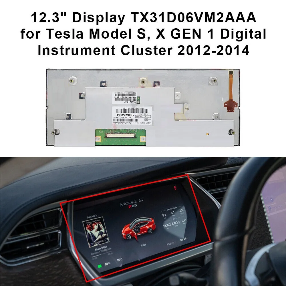 

Оригинальный 3,5-дюймовый ЖК-дисплей TX31D06VM2AAA, подходит для 12,3-2012 Tesla Model S, X GEN 1 цифровая приборная панель