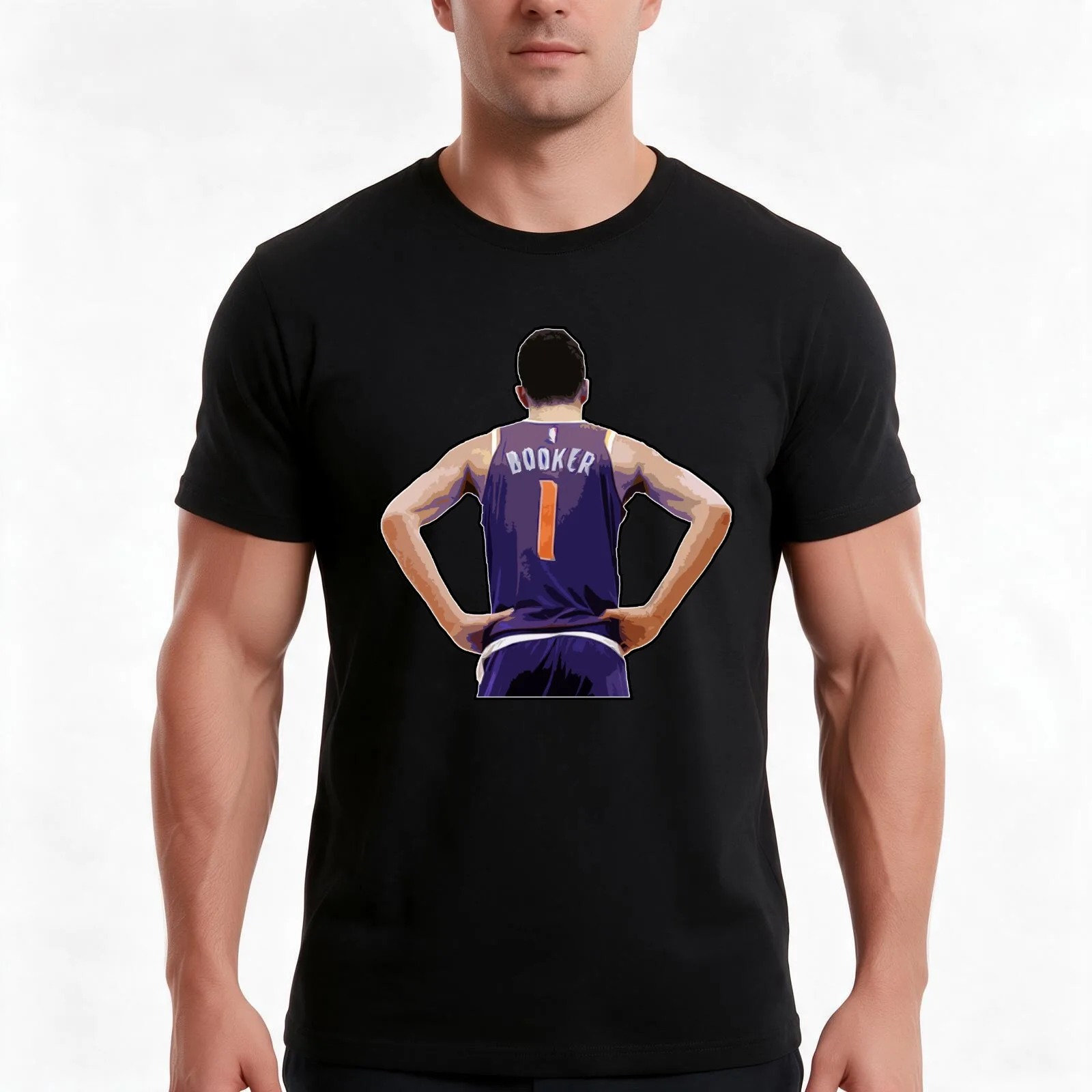 Devin Booker T-Shirt Summer Casual Cotton Tee Oversized Streetwear Tops Vintage Graphic Print Loose Fit Short Sleeve