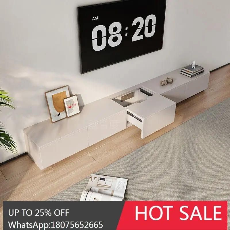 

HLZ Скрытый ТВ-шкаф Гостиная Новый напольный шкаф для хранения Небольшая квартира Встроенный настенный шкаф