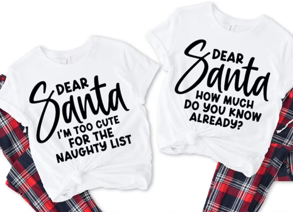 Dear Santa Family Christmas Funny Christmas Short Sleeve Top Tees 100%cctton Fashion Streetwear Harajuku goth y2k Drop Shipping