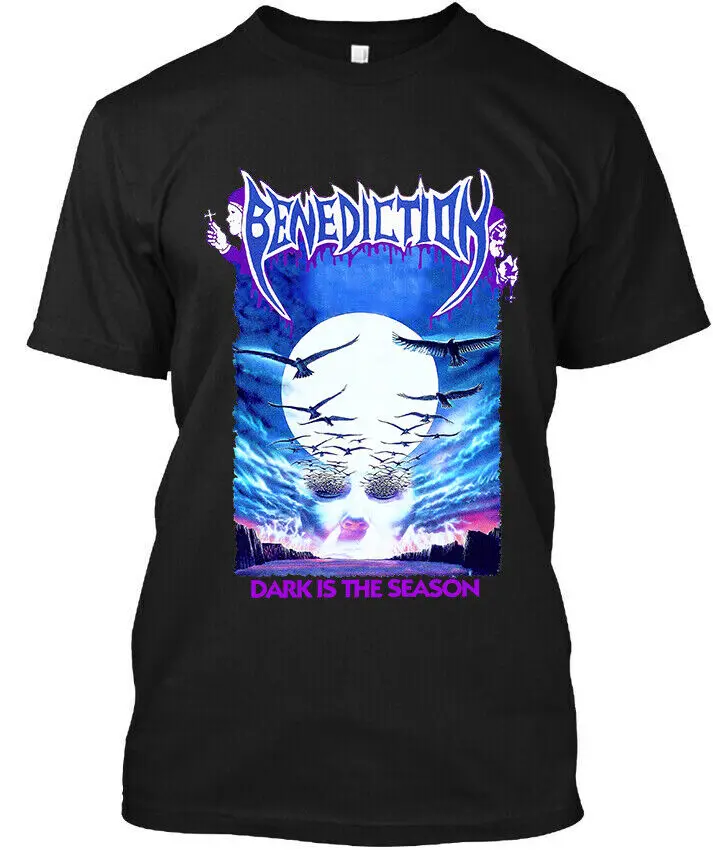 Benediction Dark Is the Season British Vintage Logo T-Shirt S-4XL  High Quality 100%Cotton Short Sleeve