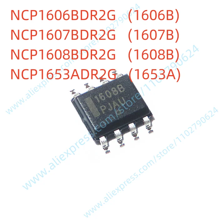 

Новый оригинальный чип NCP1606BDR2G 1606B NCP1607BDR2G 1607B NCP1608BDR2G 1608B NCP1653ADR2G 1653A SOP-8, 5 шт.