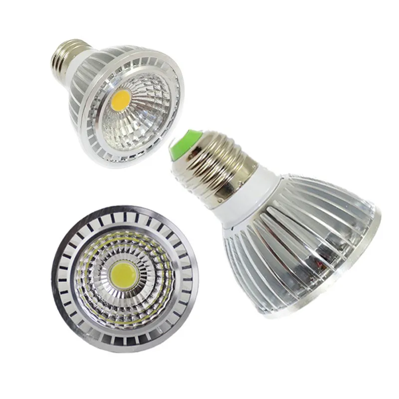 

9W 15W COB Lamp GU10 E27 B22 E14 AC110V 220V MR16 12V PAR20 Dimmable LED Spotlight bulb Warm/Cool White 60Degree