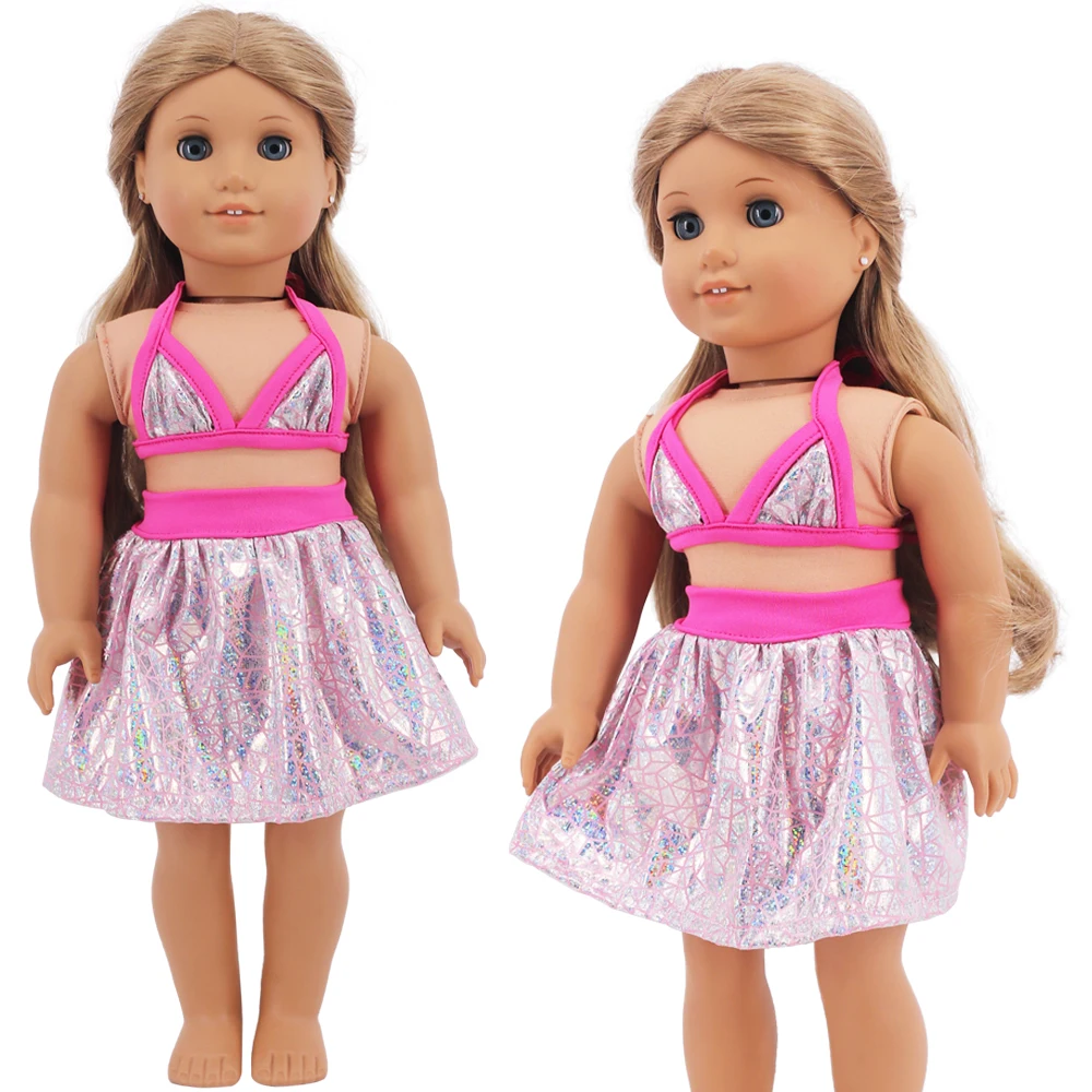 Swimming Suit Multicolor Fit Our Generation Doll Clothes,Beautiful Floral Bathers&43CM Reborn Baby Doll Accessories,Cotton Suits