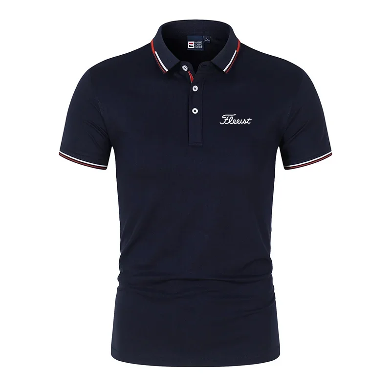 Summer High-Quality Men's Printed Polo Shirt, New High-End Business Casual Quick Drying And Breathable Polo Collar Polo Shirt