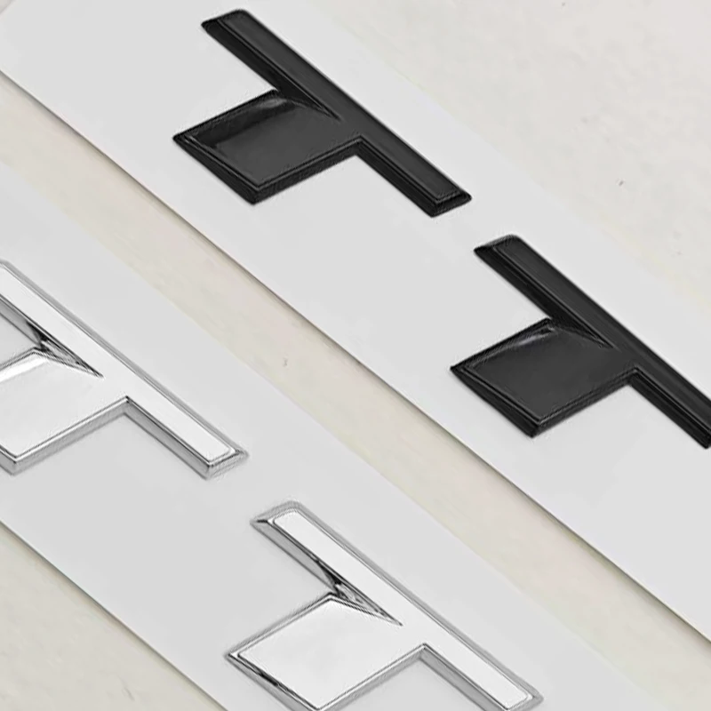3D ABS Chrom Schwarz TT Logo Buchstaben Auto Heckklappen-Emblem Abzeichen Aufkleber für Audi TT RS MK1 8N 8J MK3 MK2 TT Sticker Zubehör – Detail 4