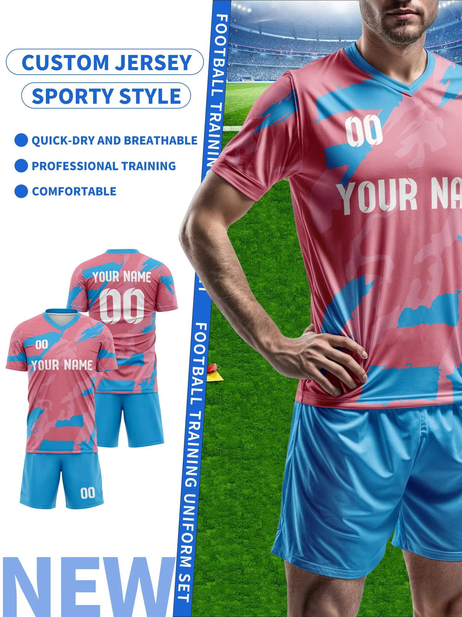 

Спортивные футболки с V-образным вырезом для мужчин и женщин 2026 года с индивидуальным именем и номером, быстросохнущие, модные, с технологией сублимации