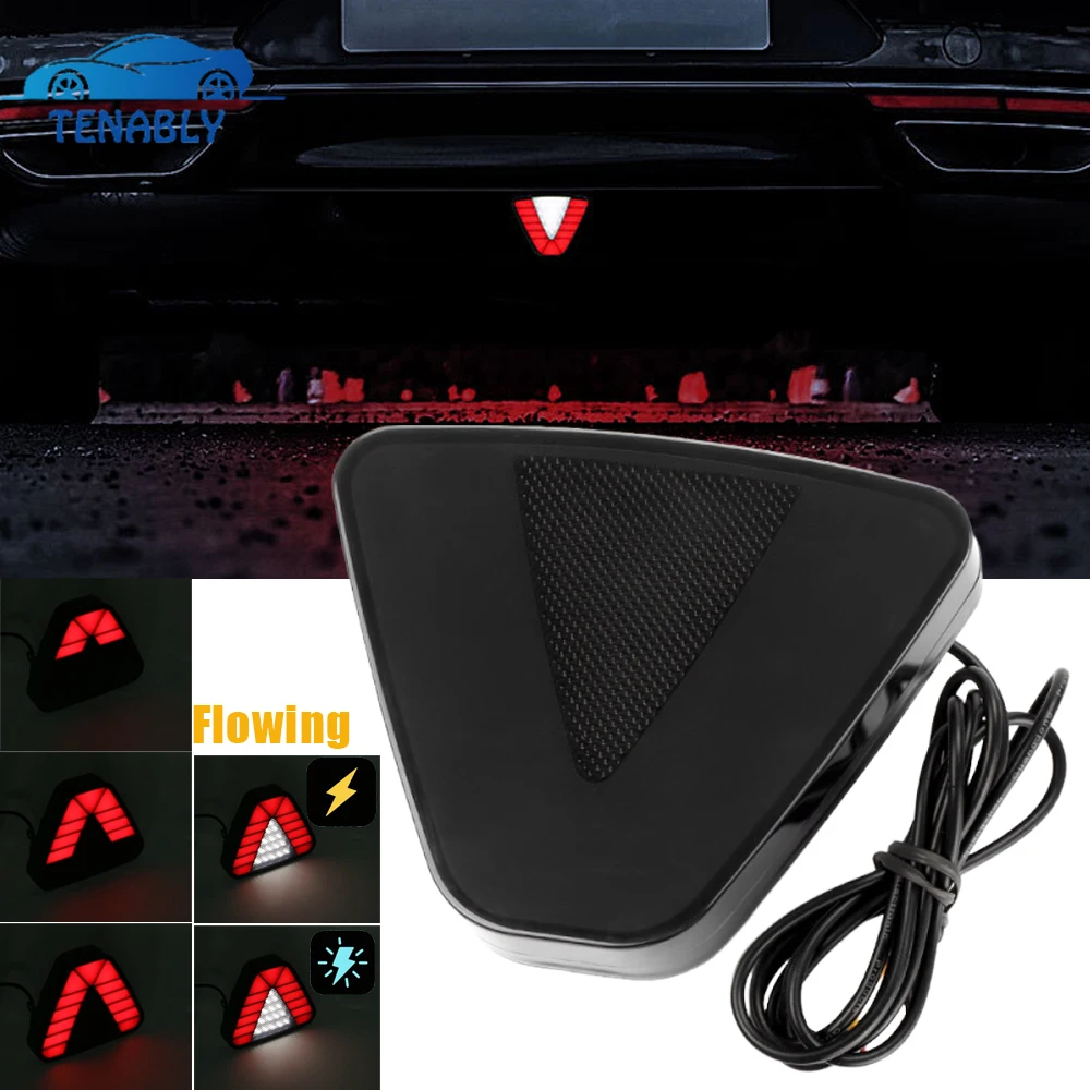 

Flowing F1 Style Brake Light LED Rear Pilot Light Running Signal Reverse Lights Flashing Trailer Tail Light For Car SUV Moto 12V