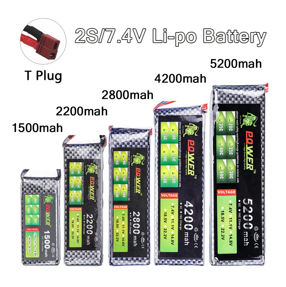 7.4V 11.1V 14.8V 1500mAh 2200mAh 2800mAh 3000mAh 35C bateria LiPo wtyk do drona samochodowego drona 2S 3S akumulator 4S do zabawki zdalnie sterowane