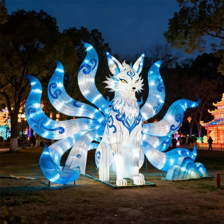 Nine-tailed Fox Light Emitting Diode Waterproof Hot Sale Decorative Lanterns Christmas Fantasy Events and Cultural Exhibitions