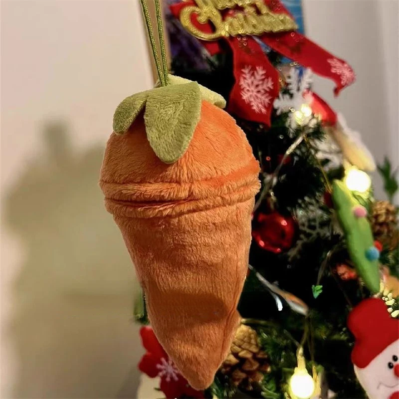 Rabbit Year Carrot Plush Pendant Small Radish Cartoon Detachable Doll Girl Gift Pendant Keychain Ganchos Living Room Decoration