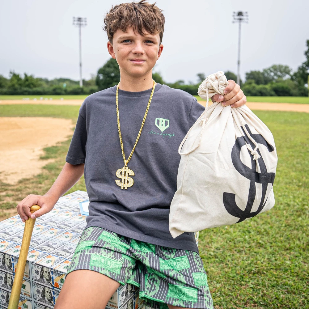 2025 نمط حياة البيسبول الجديد 101 المال/الأوراق النقدية المطبوعة تي شيرتات قصيرة الاكمام الشباب الرجال النساء موضة قميص رياضي غير رسمي #4