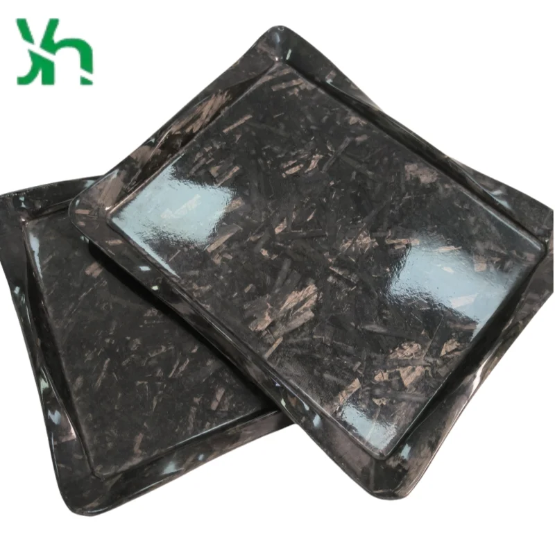 Plato de aperitivo de fibra de carbono 3k de lujo, estante para platos para cocina moderna, bandeja para servir Gourmet, regalo de fiesta de boda